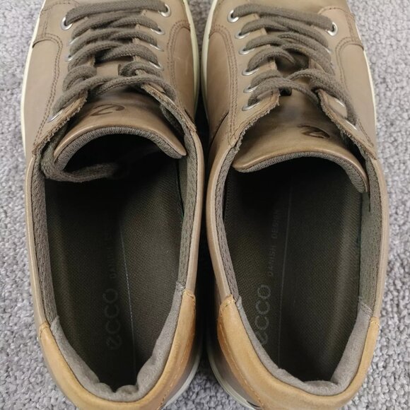 ECCO Soft 8 Mens 43 EU Shoes Low Top Leather Comfort Sneakers Brown Lace Up - Picture 9 of 12